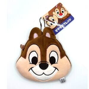 Cute Chip (Like Chip & Dale) Chipmunk Plush Change/Coin Purse, Keychain - New